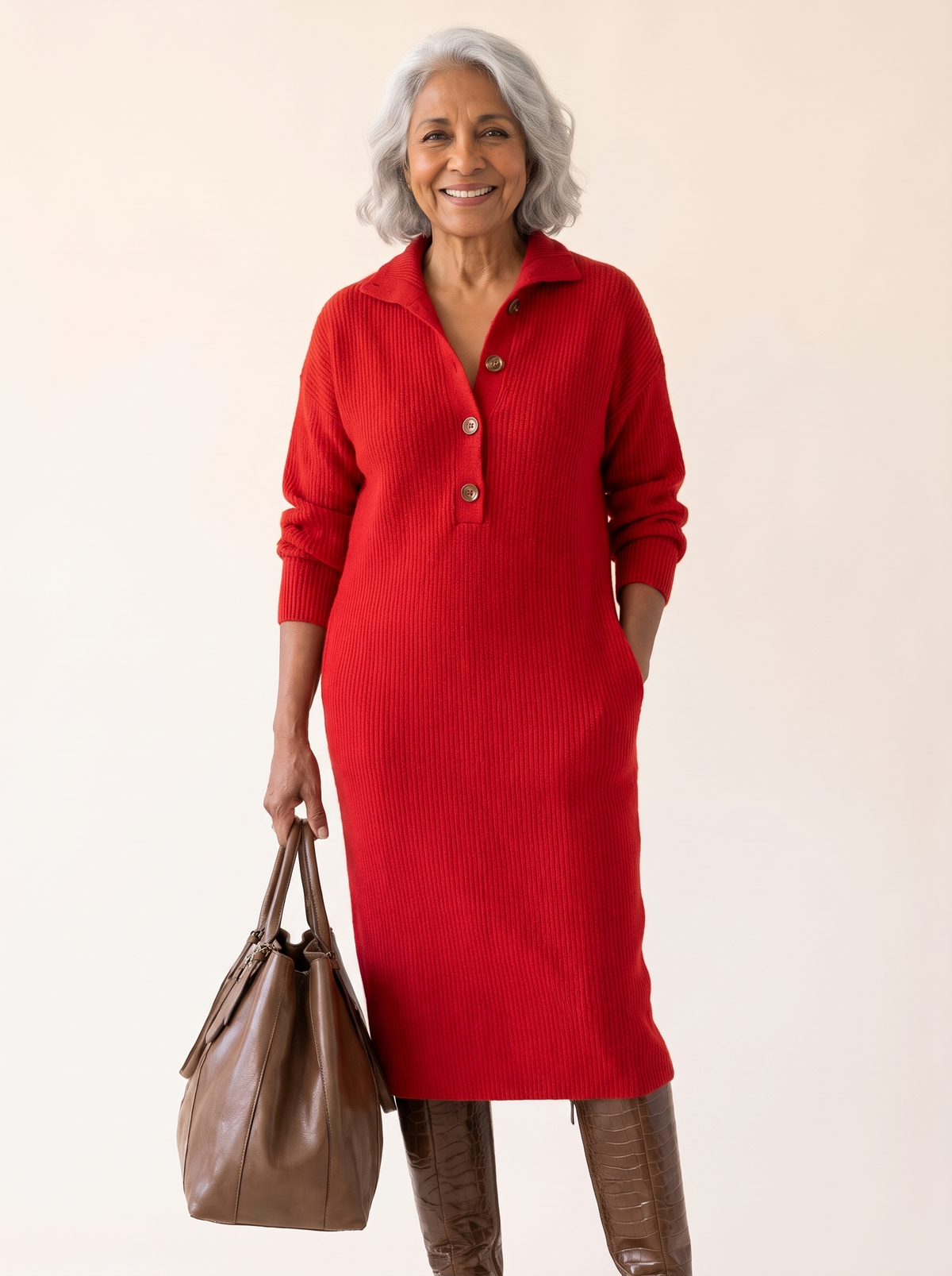 Hattie | Ribbed Midi Dress