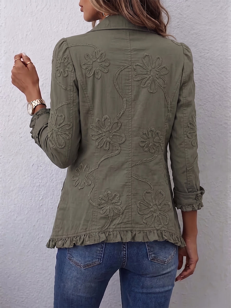 Kamberly | Boho-Chic Floral Embroidered Utility Jacket
