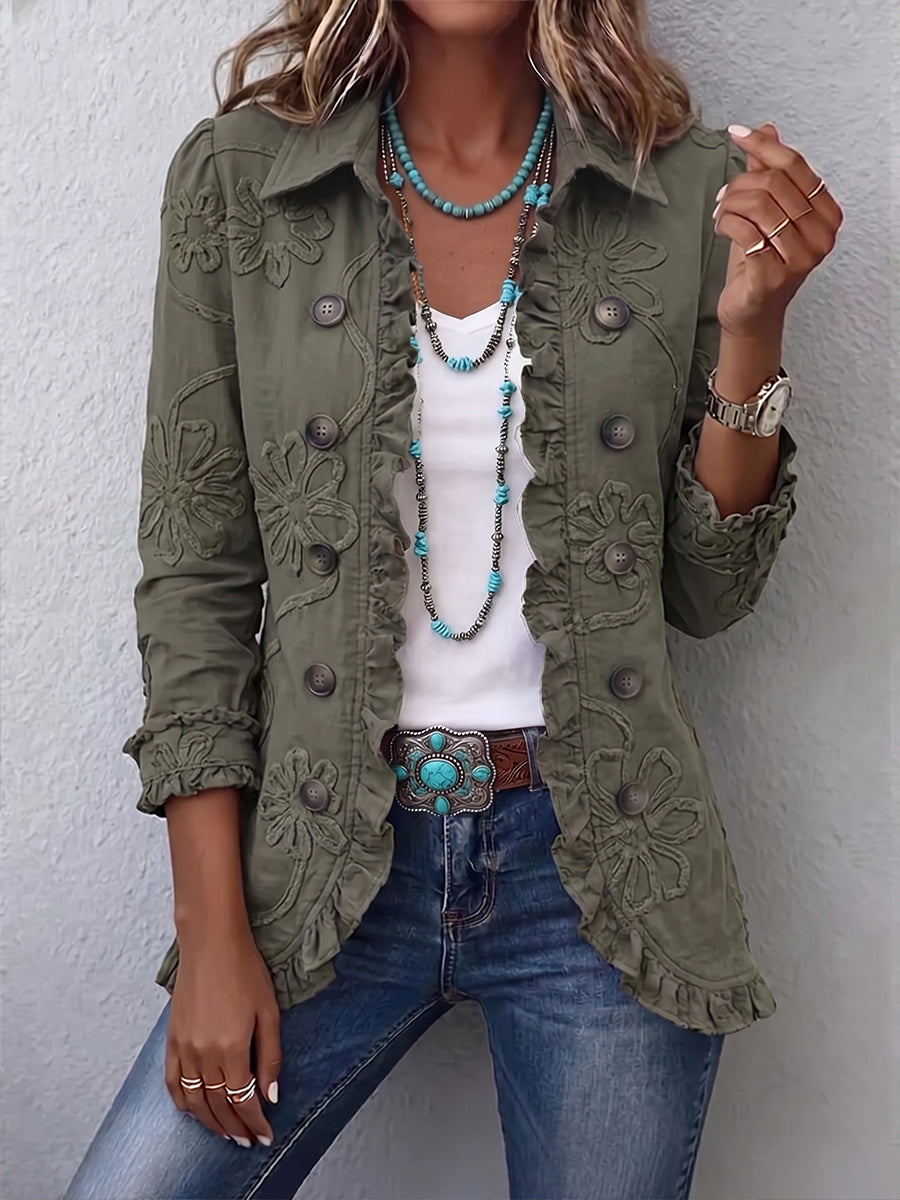 Kamberly | Boho-Chic Floral Embroidered Utility Jacket